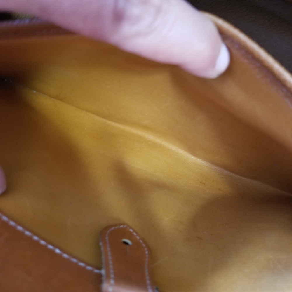 Vintage Dooney & Bourke Authentic Leather Handbag Taupe EUC - Picture 7 of 16